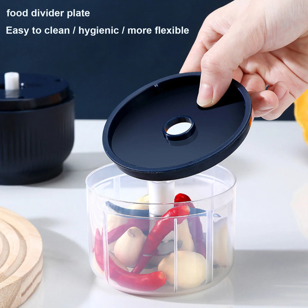 Electric Garlic Chopper 300ML Portable Cordless Mini Food Chopper Rechargeable for Nuts Chili Onion Minced Meat and Spices