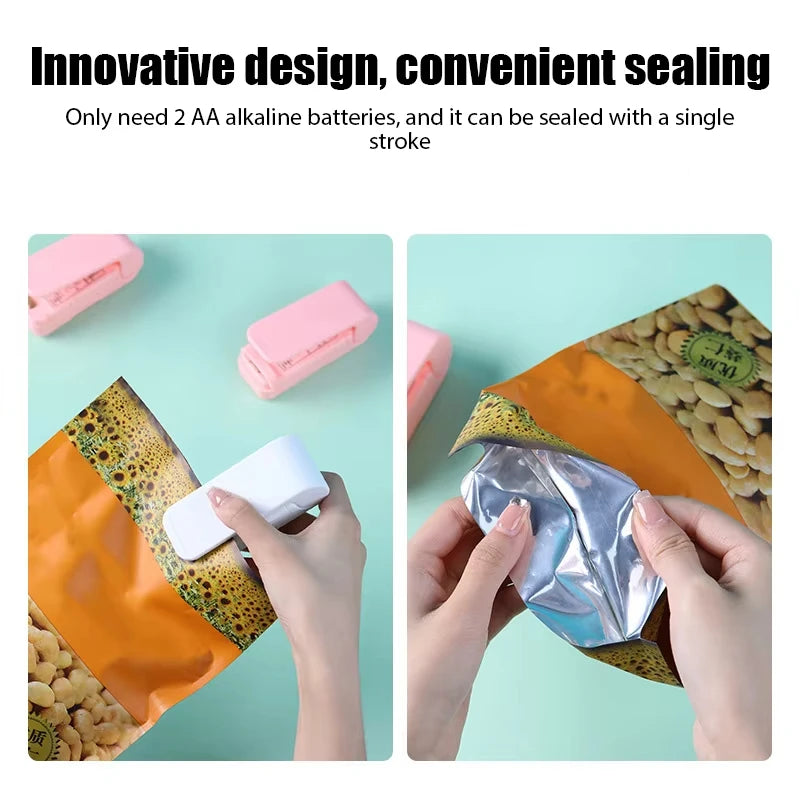 Portable Heat Bag Sealing Machine Package Sealer Bags Plastic Food Bag Closure  Food Packaging Heat Sealer Kitchen Gadget