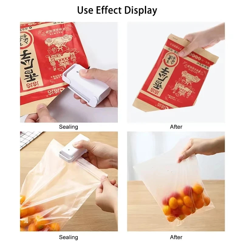 Portable Heat Bag Sealing Machine Package Sealer Bags Plastic Food Bag Closure  Food Packaging Heat Sealer Kitchen Gadget