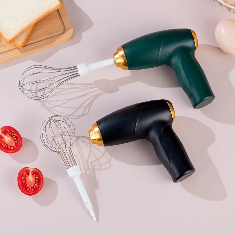 1 Electric Mixer, Egg Beater, Double Stick, 3-Speed Gun Style Cake Cream Mixer, Batter Mixer, Food Mixer