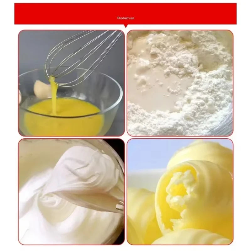 1 Electric Mixer, Egg Beater, Double Stick, 3-Speed Gun Style Cake Cream Mixer, Batter Mixer, Food Mixer